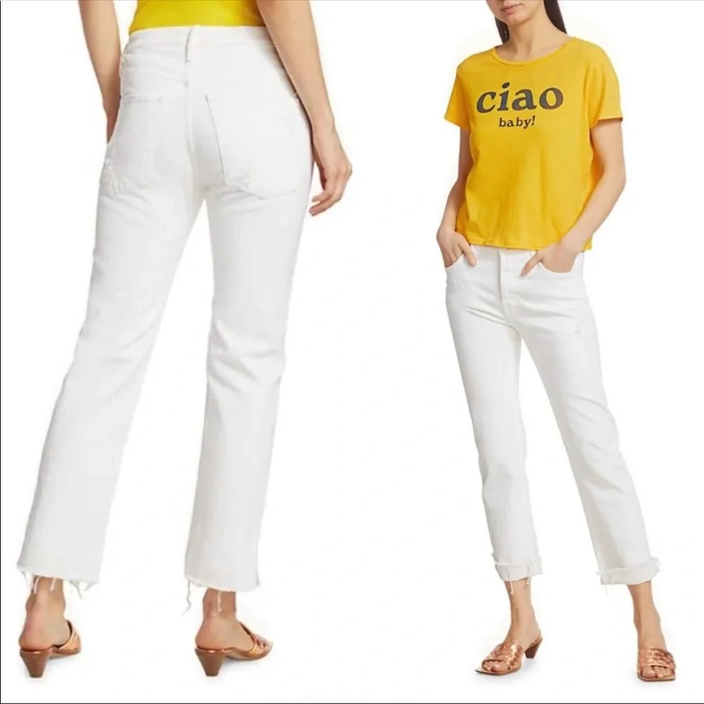 Mother the scrapper high waist straight jean